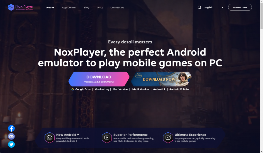 Noxplayer official site